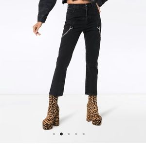 Sandy liang RARE chain embellished jeans sz 2